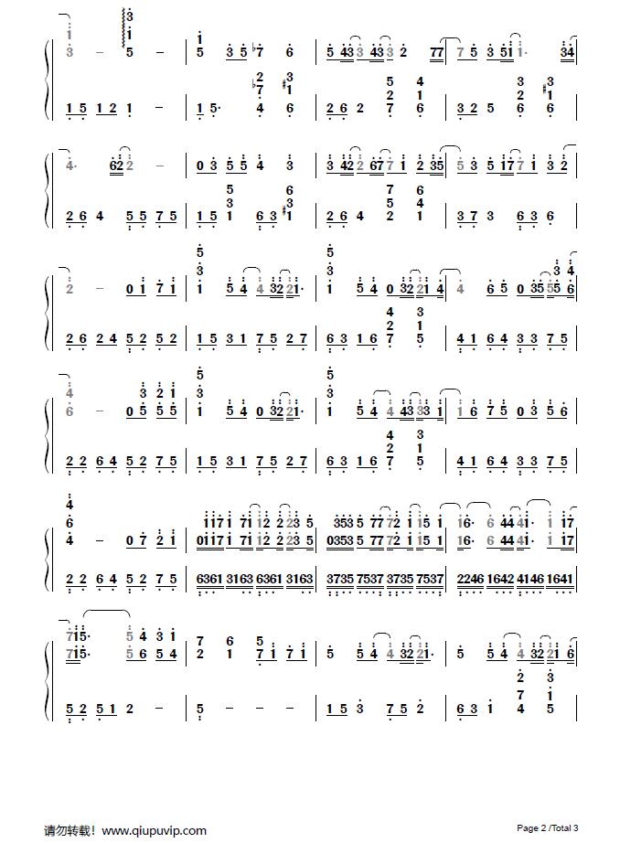 《唱情歌的人》钢琴谱由求谱网制作，并提供《唱情歌的人》钢琴曲在线试听，《唱情歌的人》钢琴谱（简谱）下载