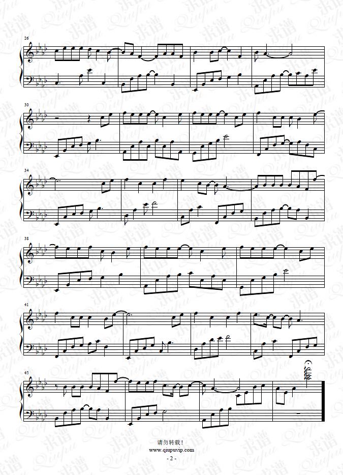 《练习》钢琴谱由求谱网制作，并提供《练习》钢琴曲在线试听，《练习》钢琴谱（五线谱）下载