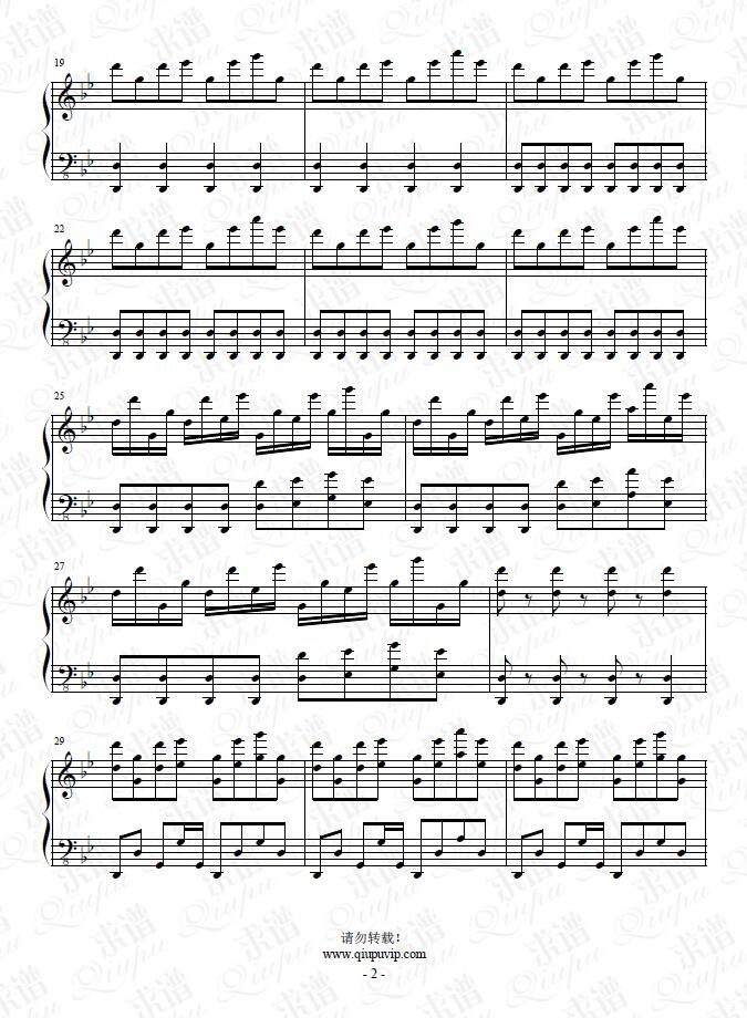 《天上飞》钢琴谱由求谱网制作，并提供《天上飞》钢琴曲在线试听，《天上飞》钢琴谱（五线谱）下载
