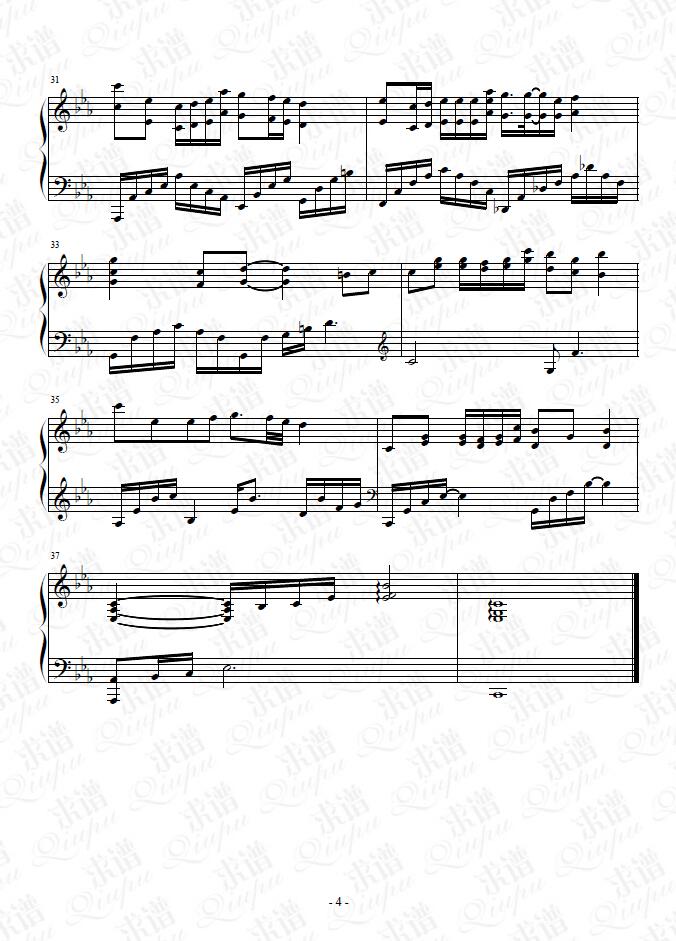 《错位时空》钢琴谱由求谱网制作，并提供《错位时空》钢琴曲在线试听，《错位时空》钢琴谱（五线谱）下载