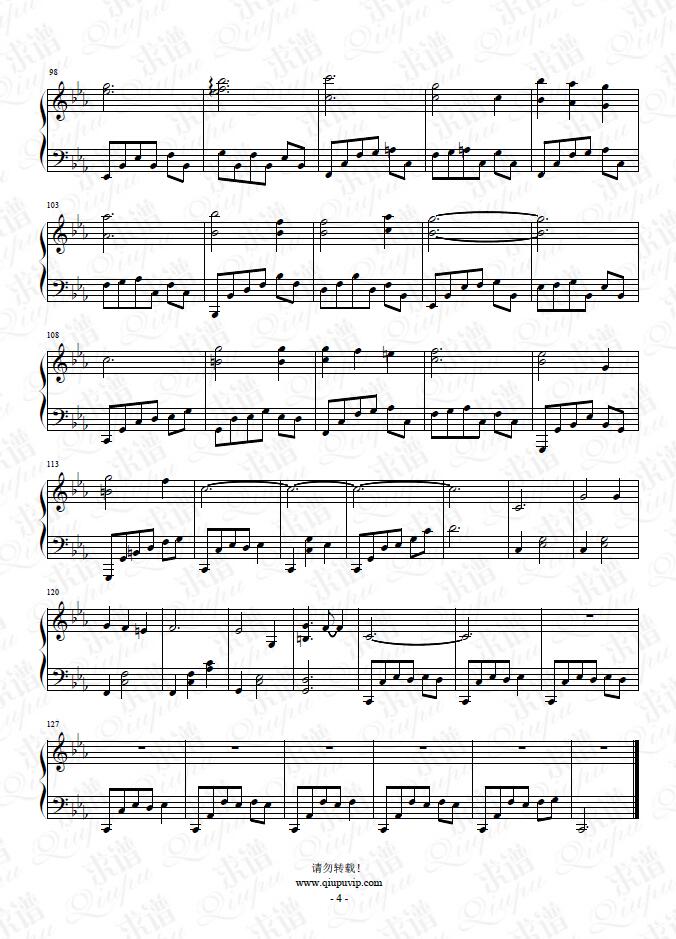 《雪花》钢琴谱由求谱网制作，并提供《雪花》钢琴曲在线试听，《雪花》钢琴谱（五线谱）下载