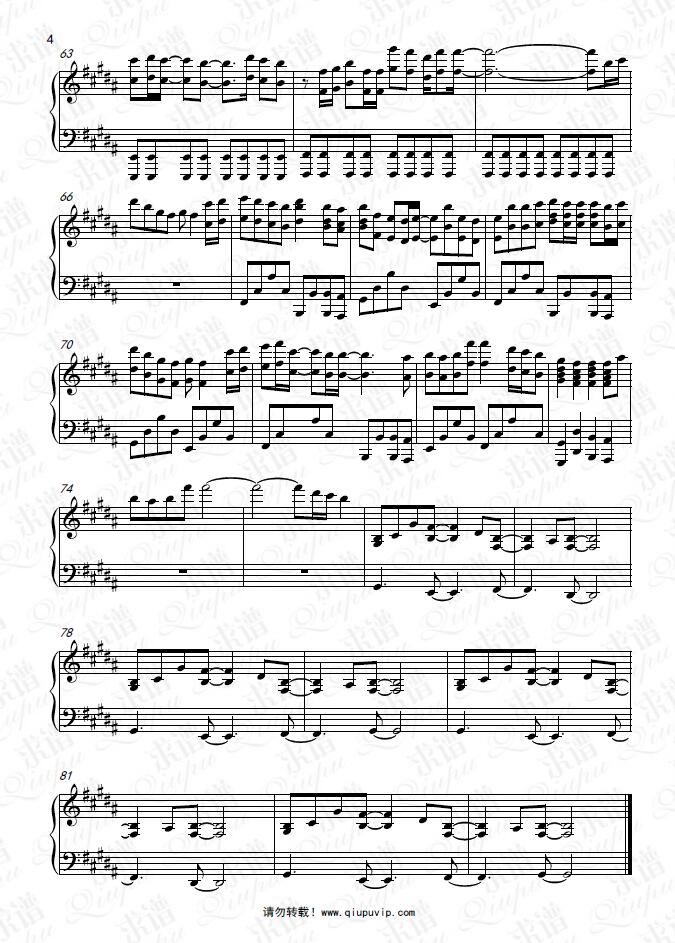 《雏鸟》钢琴谱由求谱网制作，并提供《雏鸟》钢琴曲在线试听，《雏鸟》钢琴谱（五线谱）下载