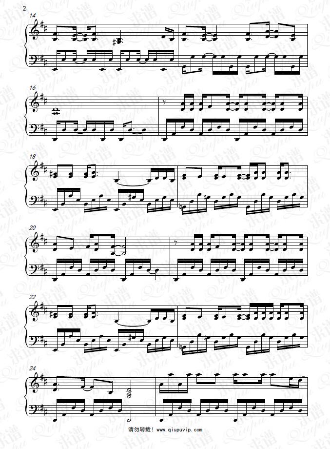 《远辰》钢琴谱由求谱网制作，并提供《远辰》钢琴曲在线试听，《远辰》钢琴谱（五线谱）下载