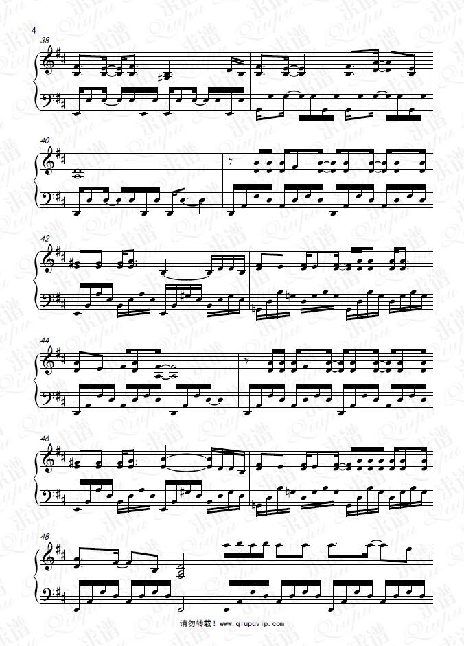 《远辰》钢琴谱由求谱网制作，并提供《远辰》钢琴曲在线试听，《远辰》钢琴谱（五线谱）下载