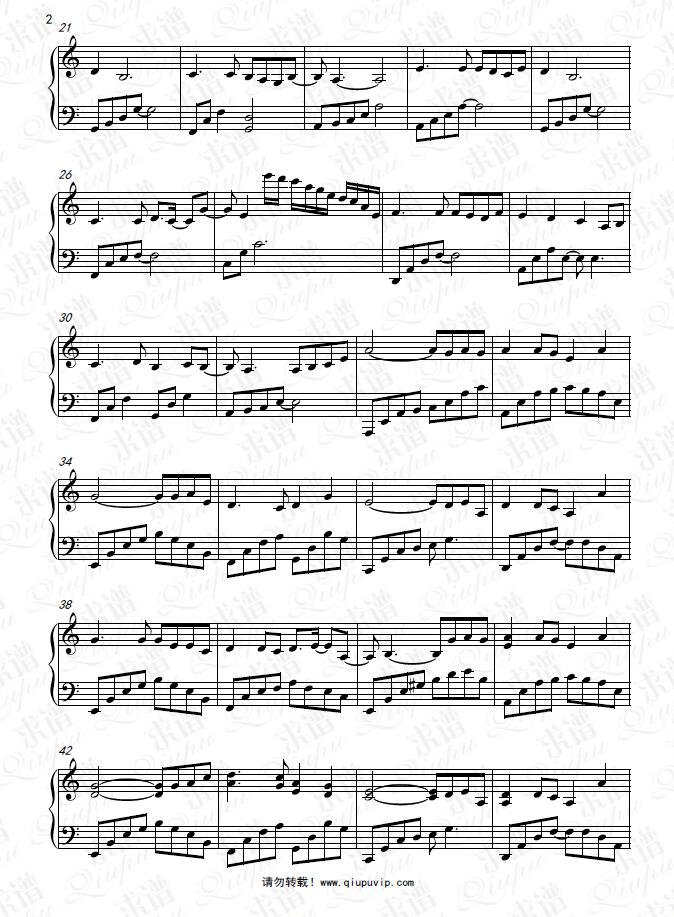 《且邀江山共白首》钢琴谱由求谱网制作，并提供《且邀江山共白首》钢琴曲在线试听，《且邀江山共白首》钢琴谱（五线谱）下载
