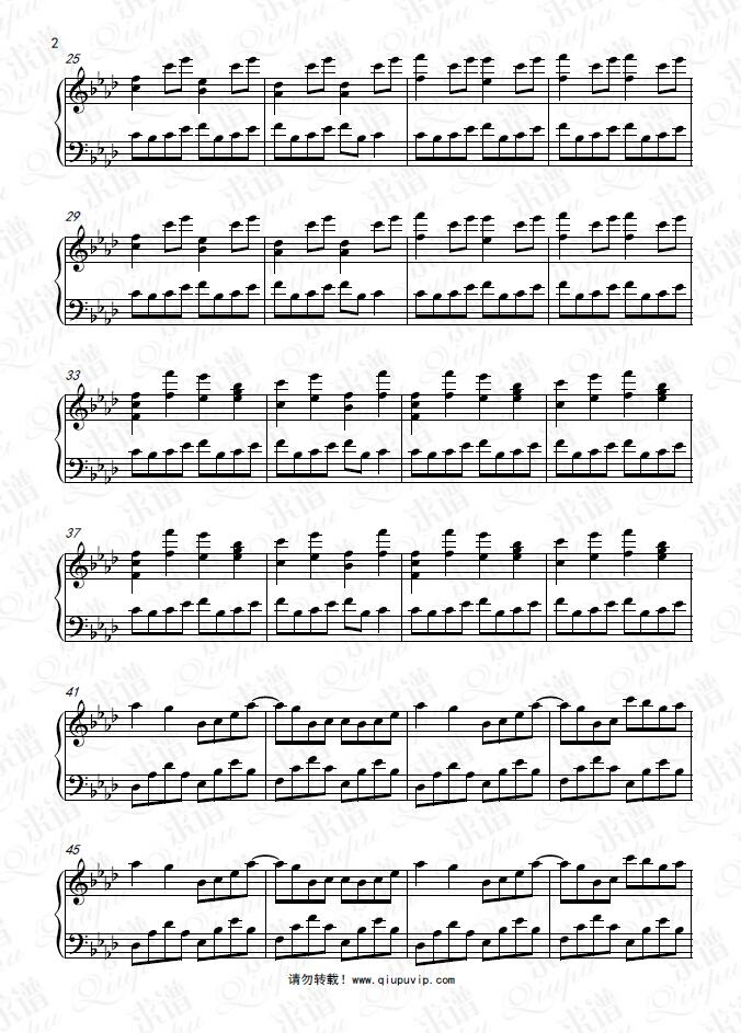 《花恋 - Karen -》钢琴谱由求谱网制作，并提供《花恋 - Karen -》钢琴曲在线试听，《花恋 - Karen -》钢琴谱（五线谱）下载