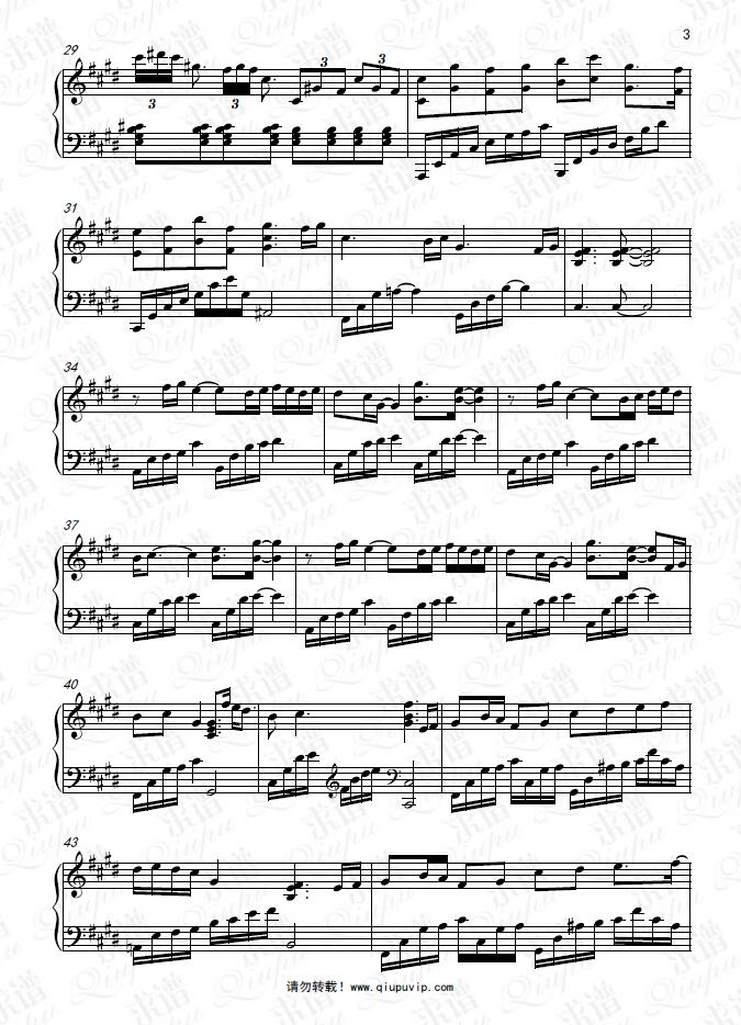 《雪月》钢琴谱由求谱网制作，并提供《雪月》钢琴曲在线试听，《雪月》钢琴谱（五线谱）下载