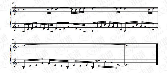 《桃之夭夭》钢琴谱由求谱网制作，并提供《桃之夭夭》钢琴曲在线试听，《桃之夭夭》钢琴谱（五线谱）下载