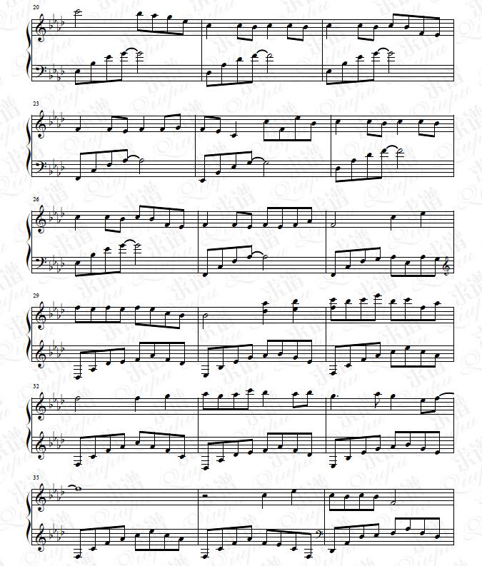 《天地缓缓》钢琴谱由求谱网制作，并提供《天地缓缓》钢琴曲在线试听，《天地缓缓》钢琴谱（五线谱）下载