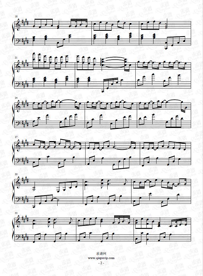 《常春ノ大華》钢琴谱由求谱网制作，并提供《常春ノ大華》钢琴曲在线试听，《常春ノ大華》钢琴谱（五线谱）下载
