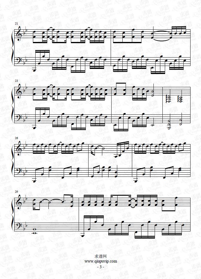 《年华》钢琴谱由求谱网制作，并提供《年华》钢琴曲在线试听，《年华》钢琴谱（五线谱）下载