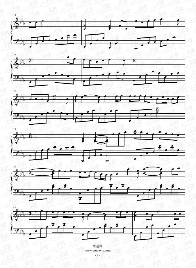 《落雨声》钢琴谱由求谱网制作，并提供《落雨声》钢琴曲在线试听，《落雨声》钢琴谱（五线谱）下载
