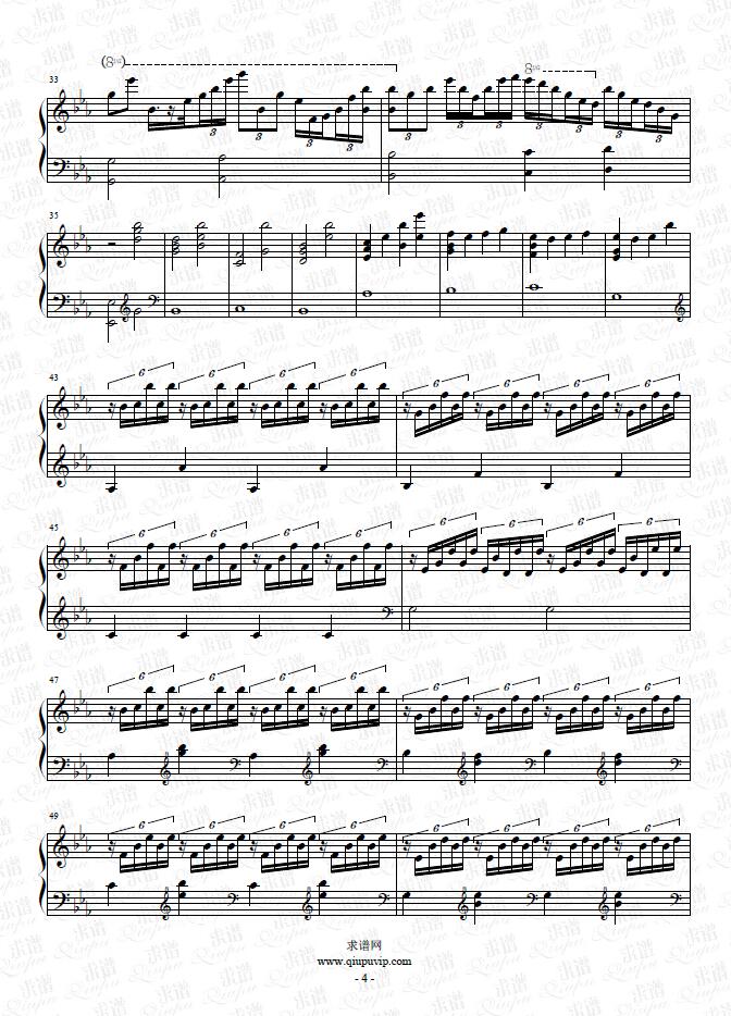 《Yuri on ICE》钢琴谱由求谱网制作，并提供《Yuri on ICE》钢琴曲在线试听，《Yuri on ICE》钢琴谱（五线谱）下载