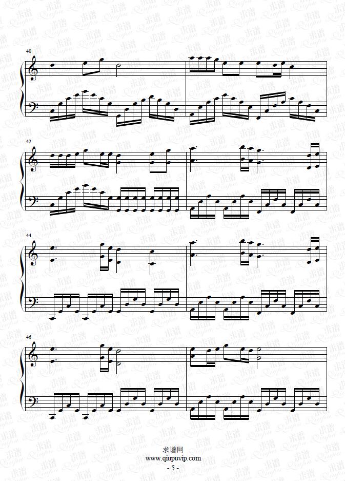 《阿里山的姑娘》钢琴谱由求谱网制作，并提供《阿里山的姑娘》钢琴曲在线试听，《阿里山的姑娘》钢琴谱（五线谱）下载