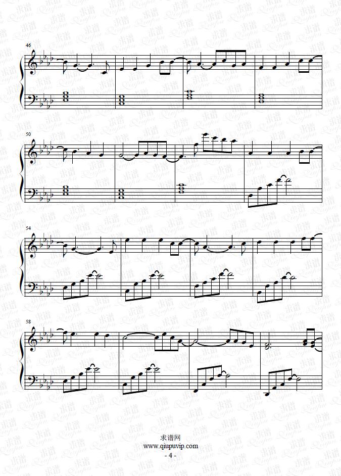 《小真爱》钢琴谱由求谱网制作，并提供《小真爱》钢琴曲在线试听，《小真爱》钢琴谱（五线谱）下载