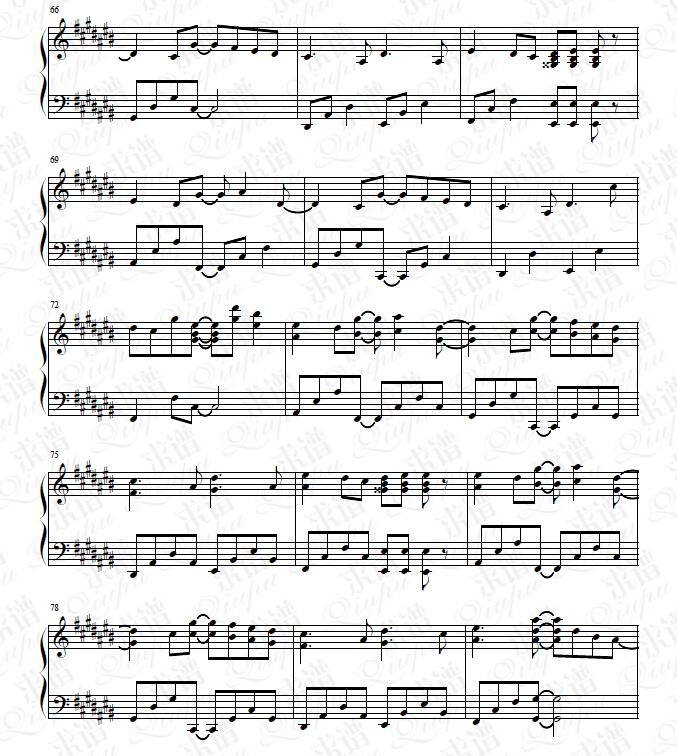 《カンタレラ（坎特雷拉）》钢琴谱由求谱网制作，并提供《カンタレラ（坎特雷拉）》钢琴曲在线试听，《カンタレラ（坎特雷拉）》钢琴谱（五线谱）下载