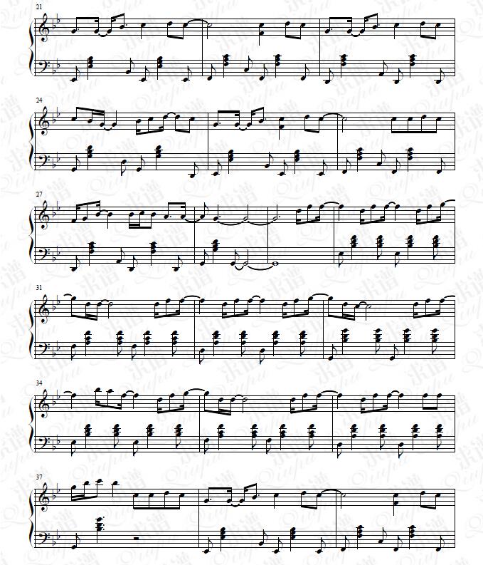 《傻瓜》钢琴谱由求谱网制作，并提供《傻瓜》钢琴曲在线试听，《傻瓜》钢琴谱（五线谱）下载