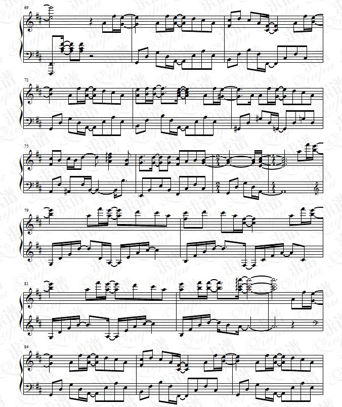 《暁月夜-DAY BTEAKERS-》钢琴谱由求谱网制作，并提供《暁月夜-DAY BTEAKERS-》钢琴曲在线试听，《暁月夜-DAY BTEAKERS-》钢琴谱（五线谱）下载
