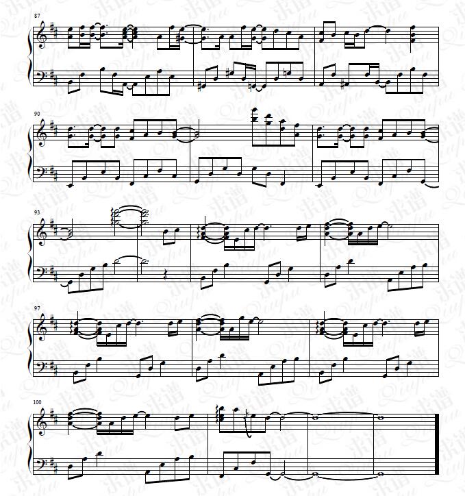《暁月夜-DAY BTEAKERS-》钢琴谱由求谱网制作，并提供《暁月夜-DAY BTEAKERS-》钢琴曲在线试听，《暁月夜-DAY BTEAKERS-》钢琴谱（五线谱）下载