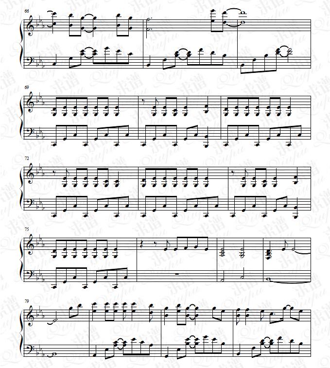 《我的梦》钢琴谱由求谱网制作，并提供《我的梦》钢琴曲在线试听，《我的梦》钢琴谱（五线谱）下载