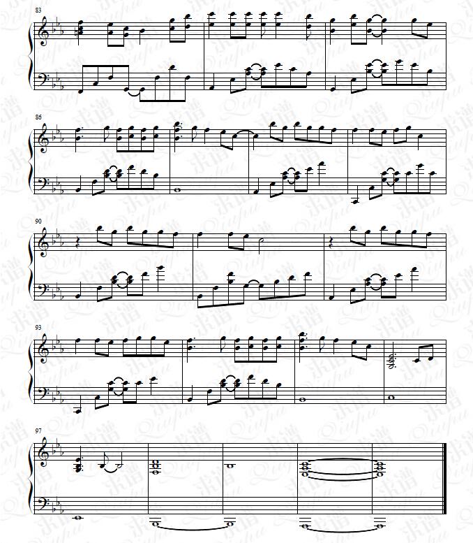 《我的梦》钢琴谱由求谱网制作，并提供《我的梦》钢琴曲在线试听，《我的梦》钢琴谱（五线谱）下载