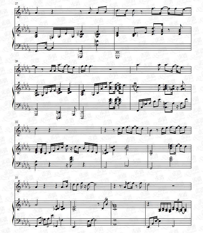 《愚人码头（爵士版）》钢琴谱（钢伴）由求谱网制作，并提供《愚人码头（爵士版）》钢琴曲（钢琴弹唱）在线试听，《愚人码头（爵士版）》钢琴谱（五线谱）下载