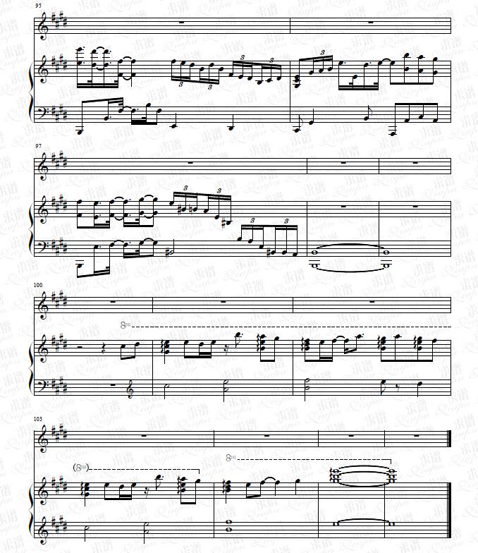 《活动小丑（piano.ver）》钢琴谱（钢伴）由求谱网制作，并提供《活动小丑（piano.ver）》钢琴曲（钢琴弹唱）在线试听，《活动小丑（piano.ver）》钢琴谱（五线谱）下载