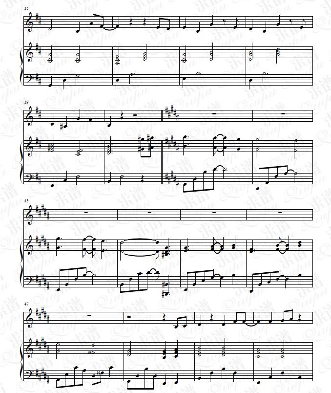 《最初的梦想》钢琴谱（钢伴）由求谱网制作，并提供《最初的梦想》钢琴曲（钢琴弹唱）在线试听，《最初的梦想》钢琴谱（五线谱）下载