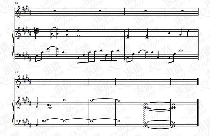 《最初的梦想》钢琴谱（钢伴）由求谱网制作，并提供《最初的梦想》钢琴曲（钢琴弹唱）在线试听，《最初的梦想》钢琴谱（五线谱）下载