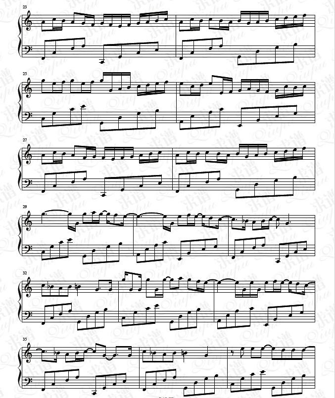 《Pachelbel's Canon》钢琴谱由求谱网制作，并提供《Pachelbel's Canon》钢琴曲在线试听，《Pachelbel's Canon》钢琴谱（五线谱）下载