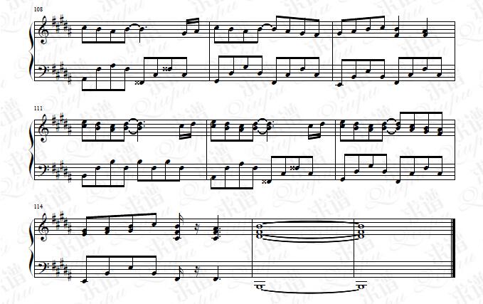 《シアター》钢琴谱由求谱网制作，并提供《シアター》钢琴曲在线试听，《シアター》钢琴谱（五线谱）下载