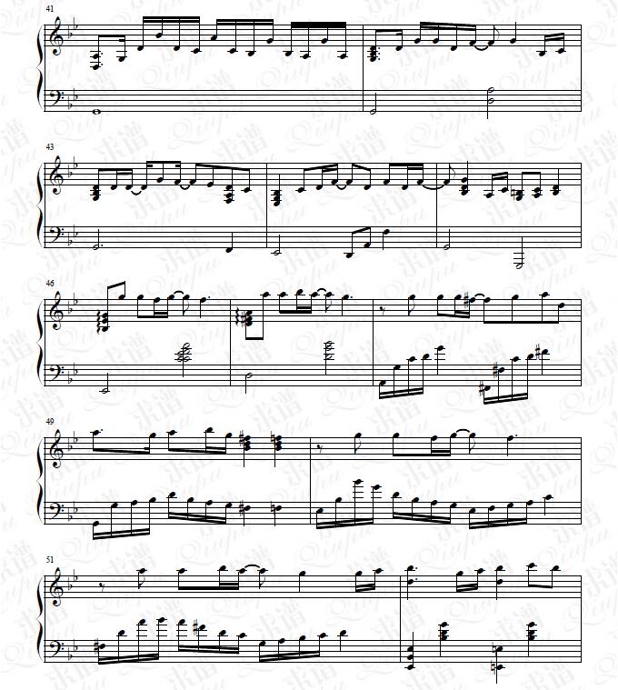 《哭三变》钢琴谱由求谱网制作，并提供《哭三变》钢琴曲在线试听，《哭三变》钢琴谱（五线谱）下载