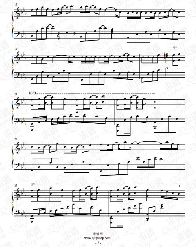 《故人叹》钢琴谱由求谱网制作，并提供《故人叹》钢琴曲在线试听，《故人叹》钢琴谱（五线谱）下载