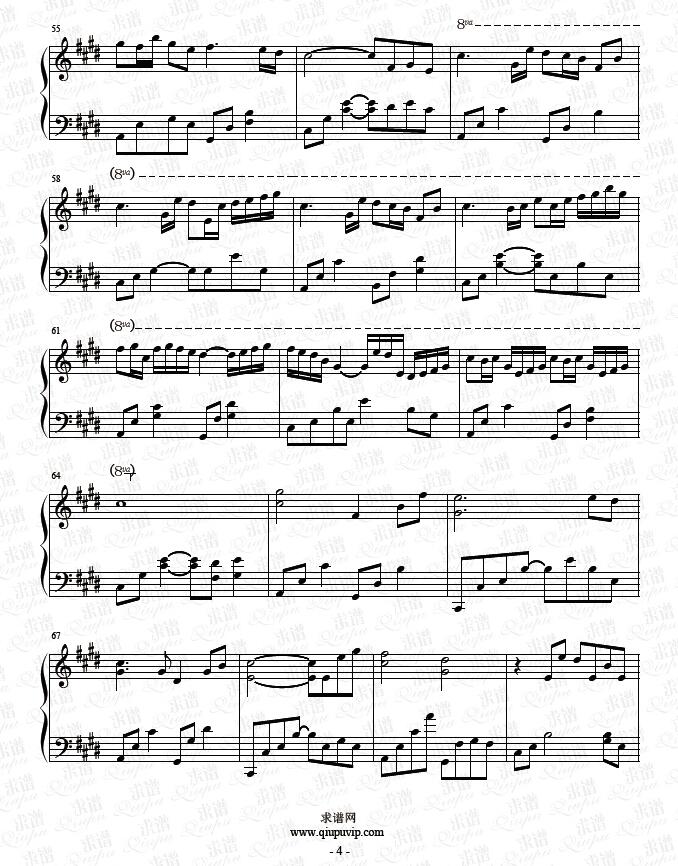 《Refrain》钢琴谱由求谱网制作，并提供《Refrain》钢琴曲在线试听，《Refrain》钢琴谱（五线谱）下载