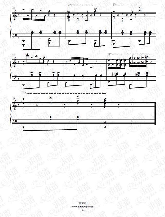 《Dernier Vol》钢琴谱由求谱网制作，并提供《Dernier Vol》钢琴曲在线试听，《Dernier Vol》钢琴谱（五线谱）下载