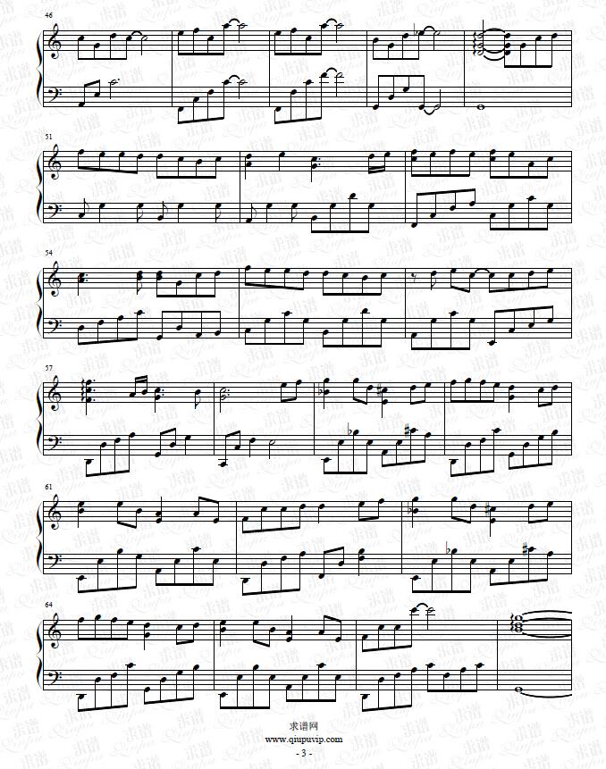 《香格里拉》钢琴谱由求谱网制作，并提供《香格里拉》钢琴曲在线试听，《香格里拉》钢琴谱（五线谱）下载