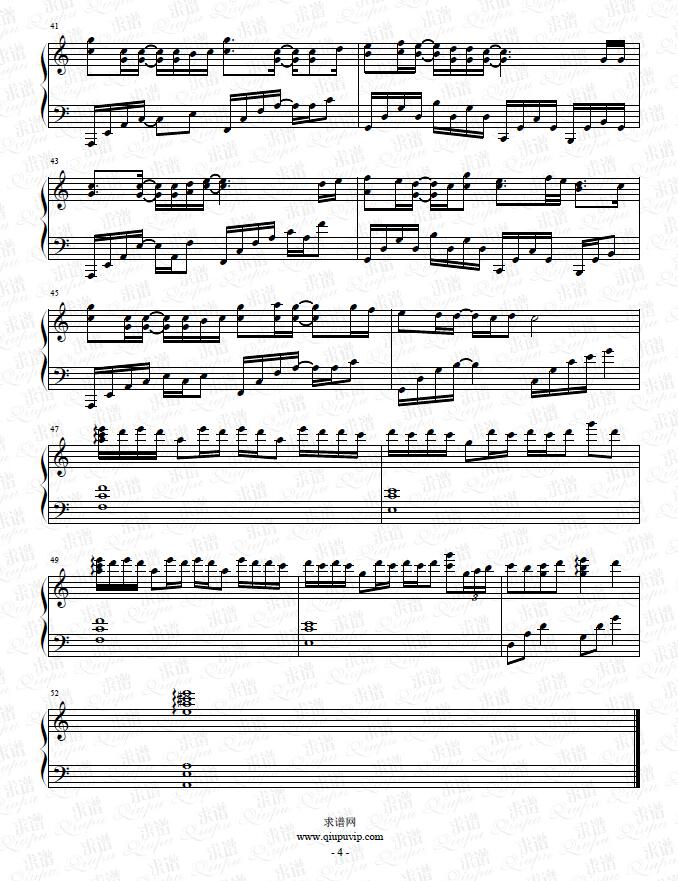 《空》钢琴谱由求谱网制作，并提供《空》钢琴曲在线试听，《空》钢琴谱（五线谱）下载
