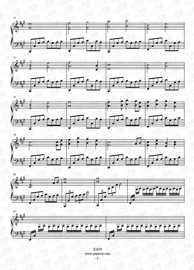 《流星蝴蝶剑ED（片尾曲）》钢琴谱由求谱网制作，并提供《流星蝴蝶剑ED（片尾曲）》钢琴曲在线试听，《流星蝴蝶剑ED（片尾曲）》钢琴谱（五线谱）下载