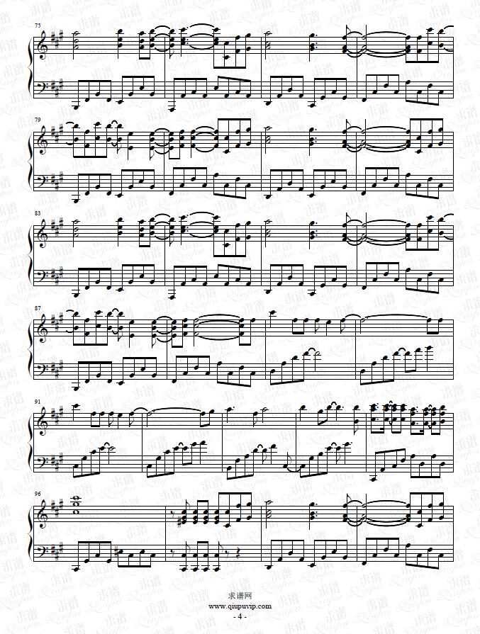 《青鸟》钢琴谱由求谱网制作，并提供《青鸟》钢琴曲在线试听，《青鸟》钢琴谱（五线谱）下载