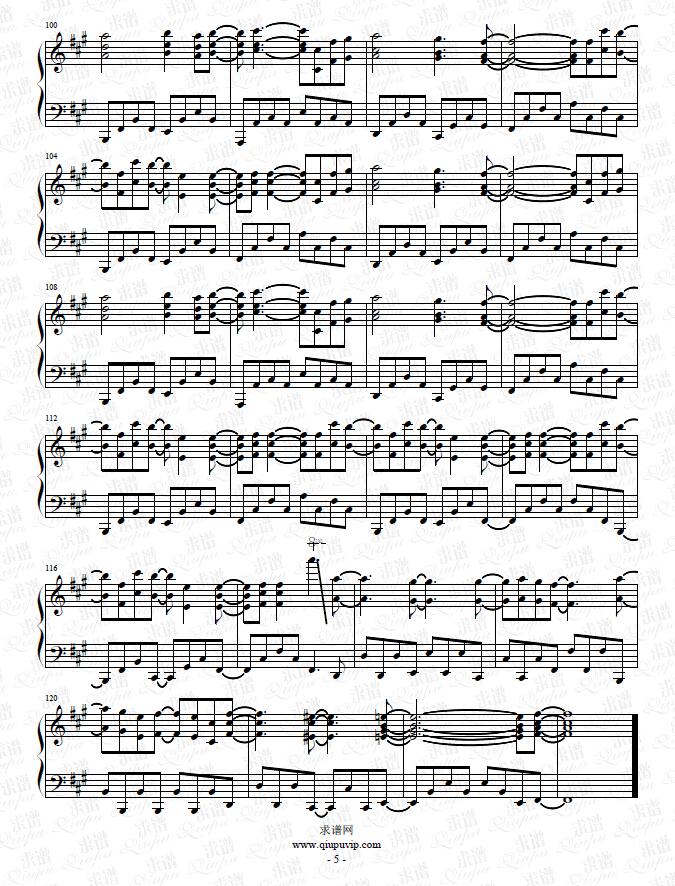 《青鸟》钢琴谱由求谱网制作，并提供《青鸟》钢琴曲在线试听，《青鸟》钢琴谱（五线谱）下载