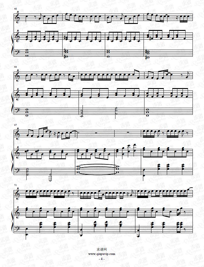 《花（柔情版）》钢琴谱（钢伴）由求谱网制作，并提供《花（柔情版）》钢琴曲（钢琴弹唱）在线试听，《花（柔情版）》钢琴谱（五线谱）下载