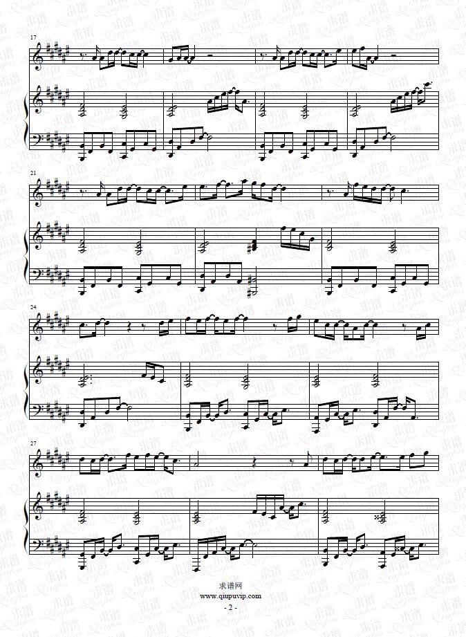 《是风动》钢琴谱由求谱网制作，并提供《是风动》钢琴曲在线试听，《是风动》钢琴谱（五线谱）下载