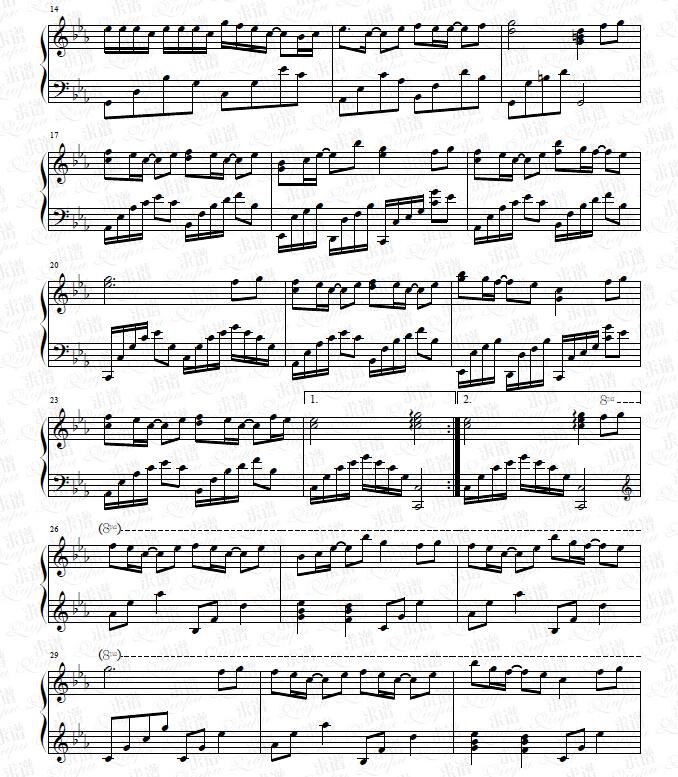《马步谣》钢琴谱由求谱网制作，并提供《马步谣》钢琴曲在线试听，《马步谣》钢琴谱（五线谱）下载