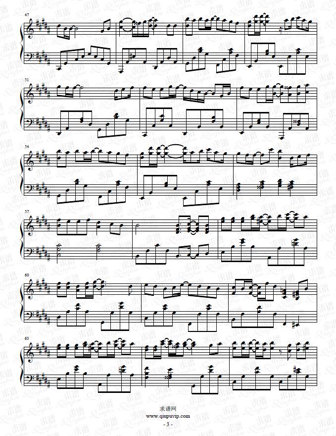 《雪之花》钢琴谱由求谱网制作，并提供《雪之花》钢琴曲在线试听，《雪之花》钢琴谱（五线谱）下载