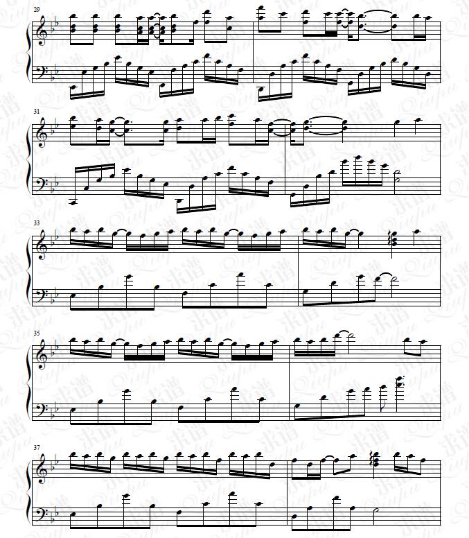 葬春_西瓜jun_钢琴谱_求谱网