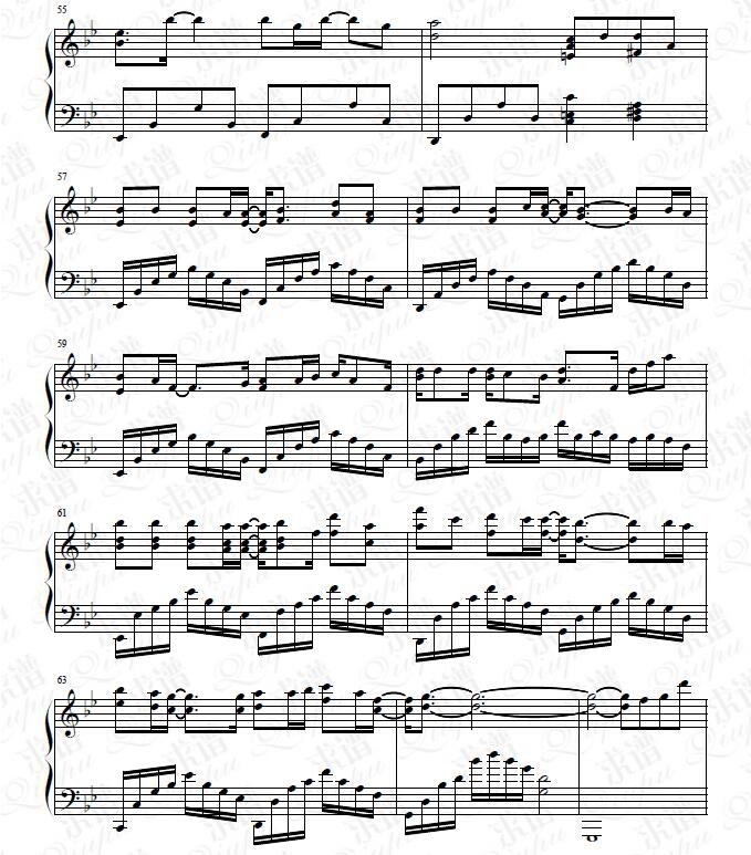 葬春_西瓜jun_钢琴谱_求谱网