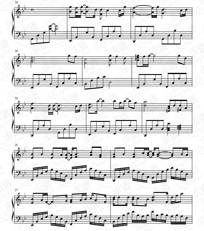 葬春_西瓜jun_钢琴谱_求谱网