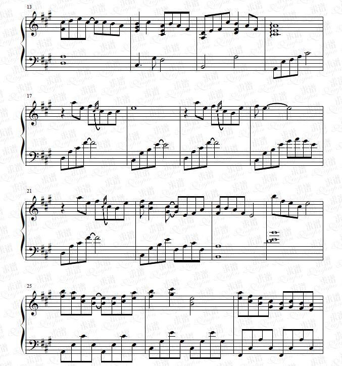 verdurous mountains(青山绿野)_渡边雅二_钢琴谱_求谱网