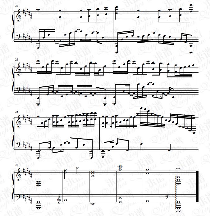 《玻璃鱼缸》钢琴谱由求谱网制作,并提供《玻璃鱼缸》钢琴曲在线试听