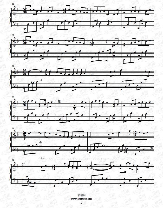 并提供《祝福》钢琴曲在线试听,《祝福》钢琴谱(五线谱)下载